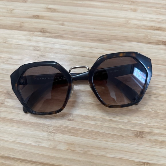 prada hexagonal tortoise shell sunglasses - Picture 1 of 2